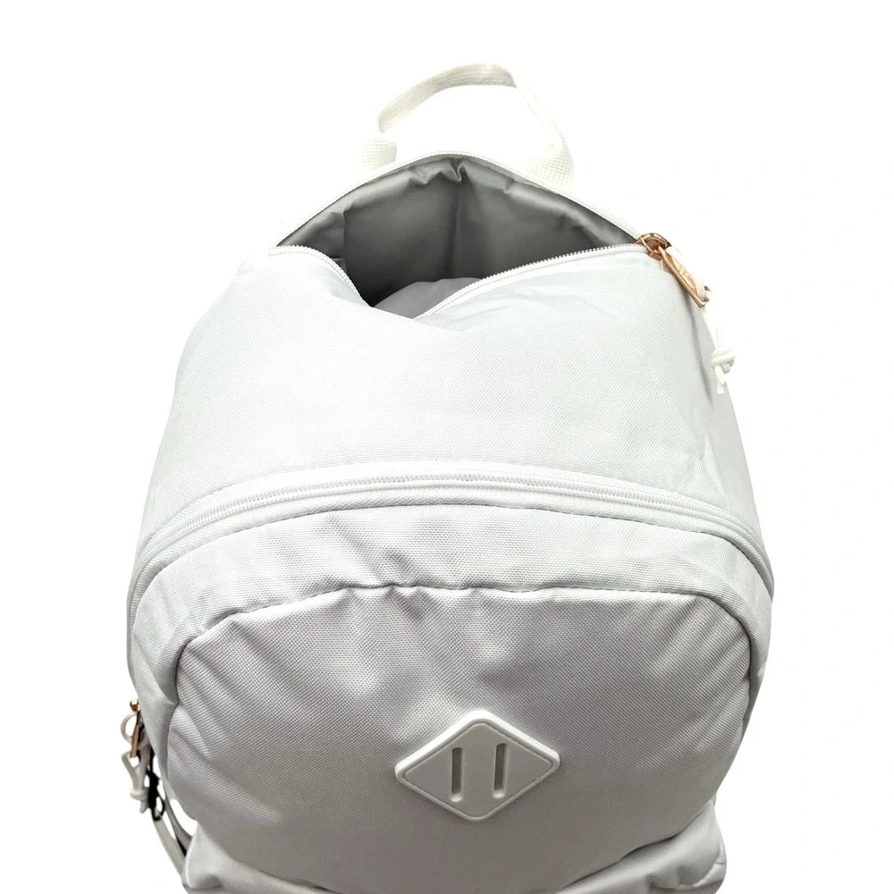 Adidas Classic 3S 5 Unisex School Backpack Fits 16" Laptop White Rose Gold - Picture 7 of 12